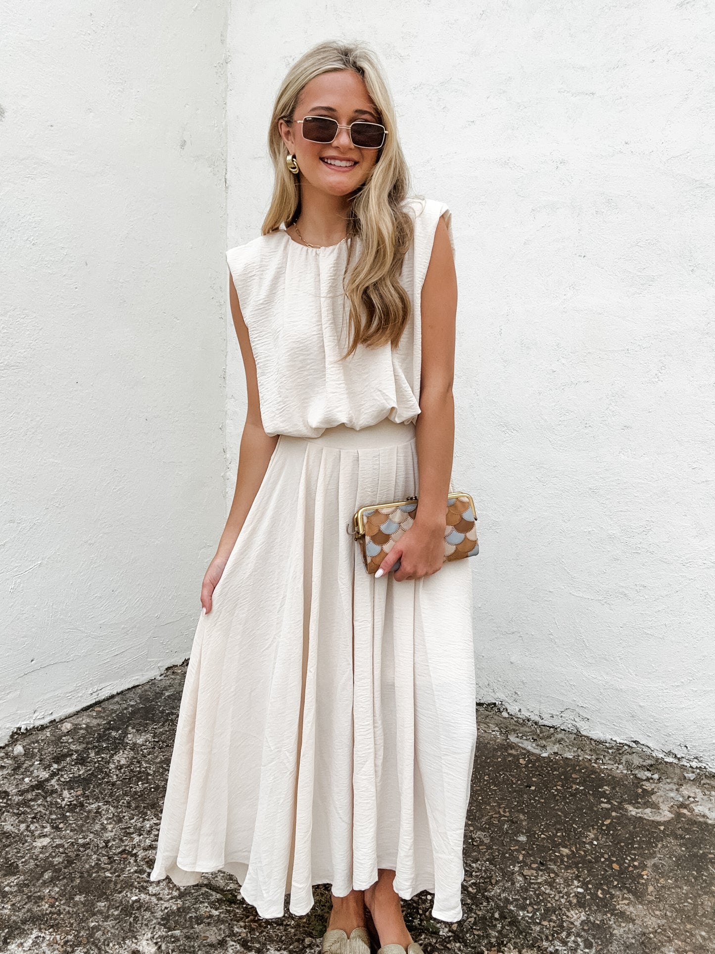 Up Up and Away Skirt Set Natural