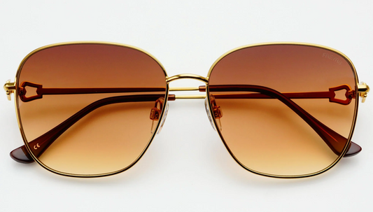 Lea Gold/Brown Sunglasses