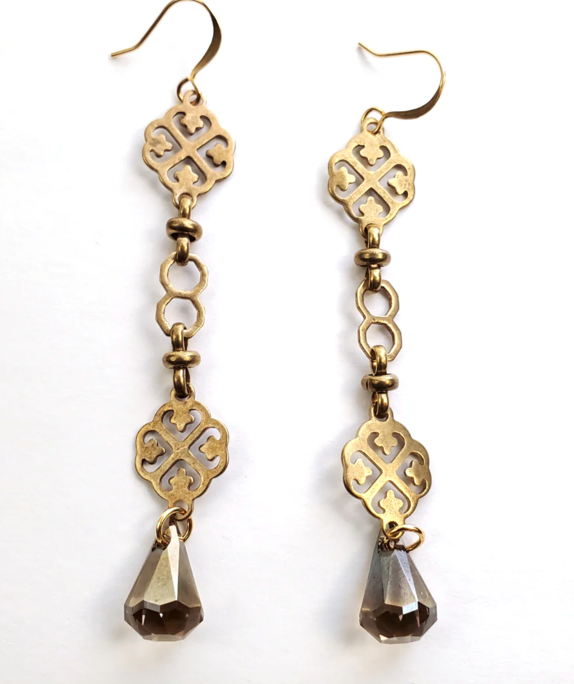 Vintage Bronze Royale Drop Earrings