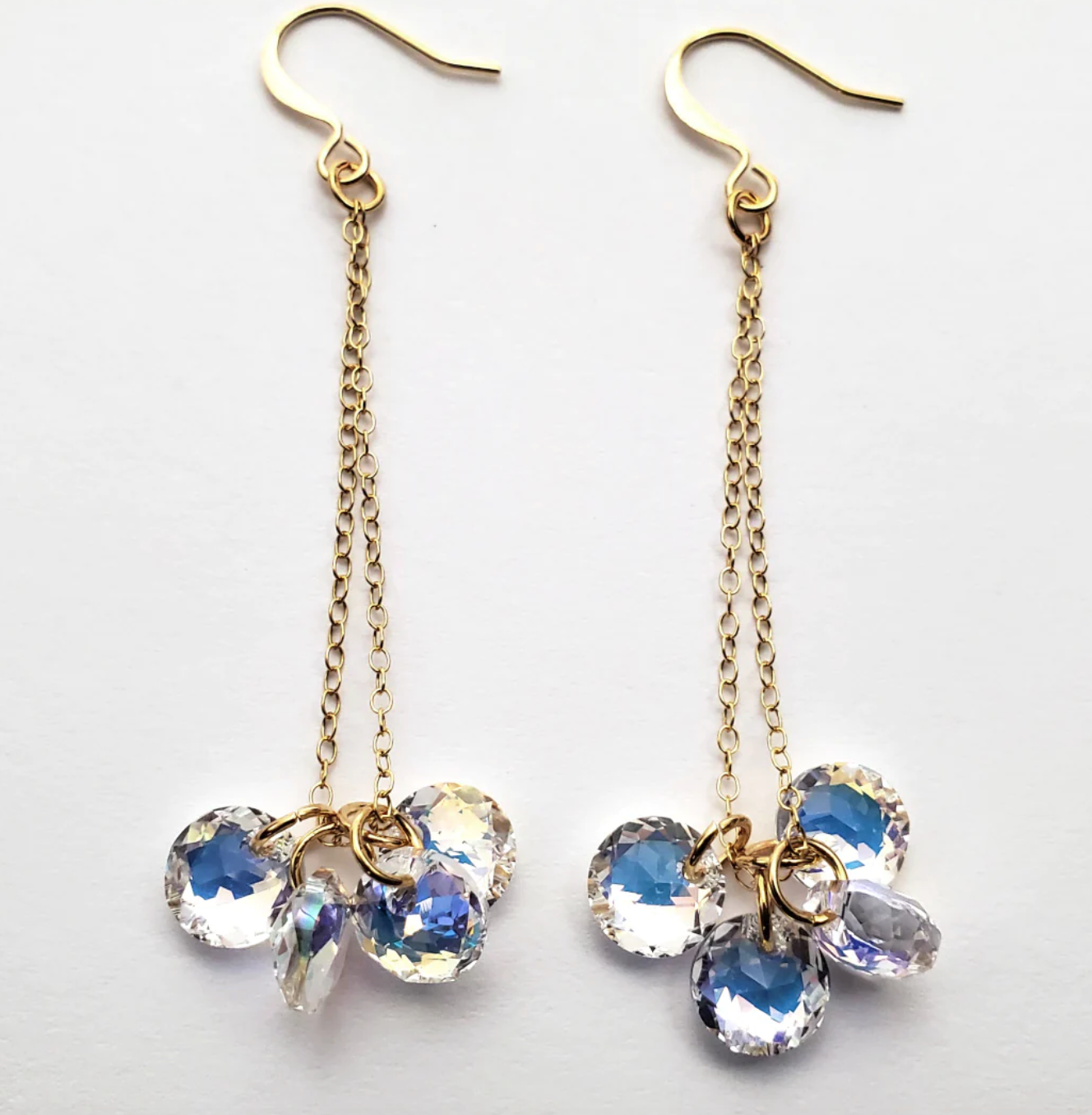 Crystal Chain Drop Earrings