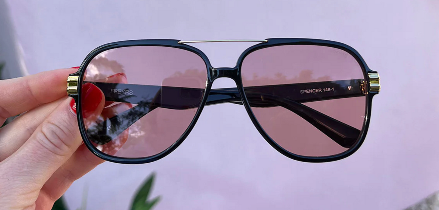 Spencer Black/Pink Sunglasses