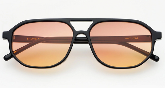 Fenix Acetate Black Aviator Sunglasses