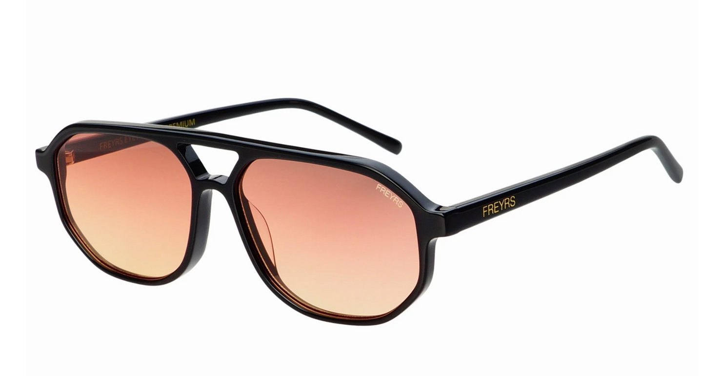Fenix Acetate Black Aviator Sunglasses