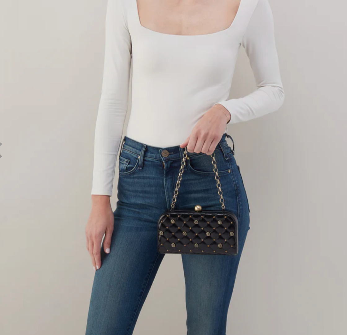 Lauren Minaudiere Studded Black