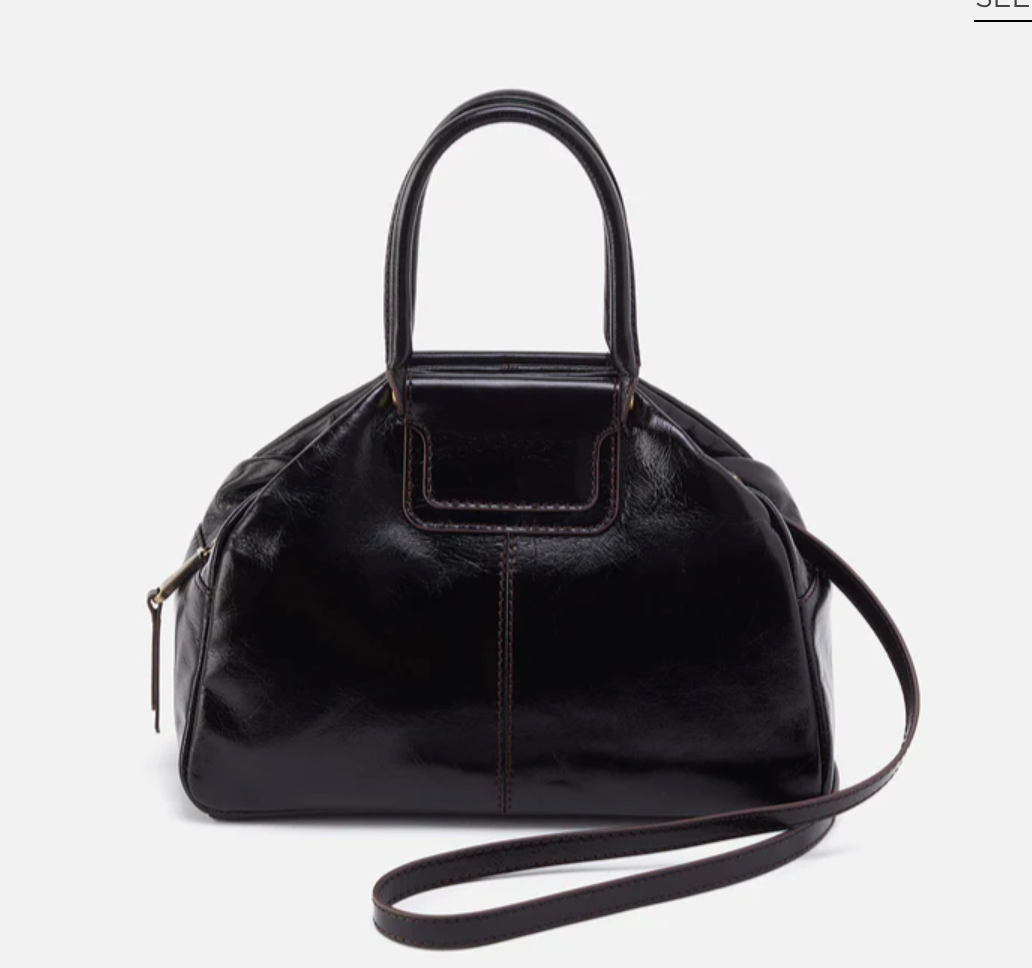 Sheila Drop Handle Satchel Black