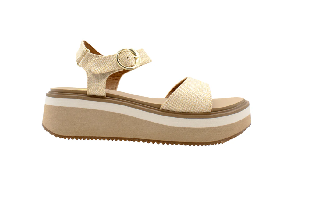 Porcini Natural Raffia Sandal