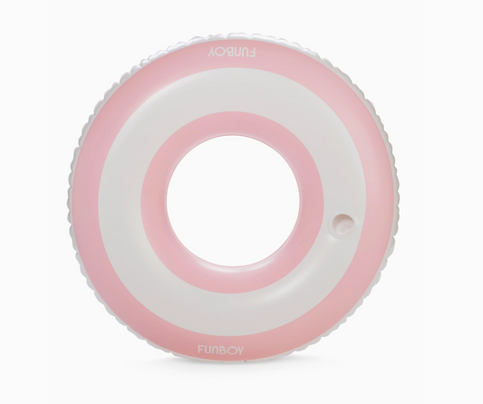 Pink & White Stripe Tube Float