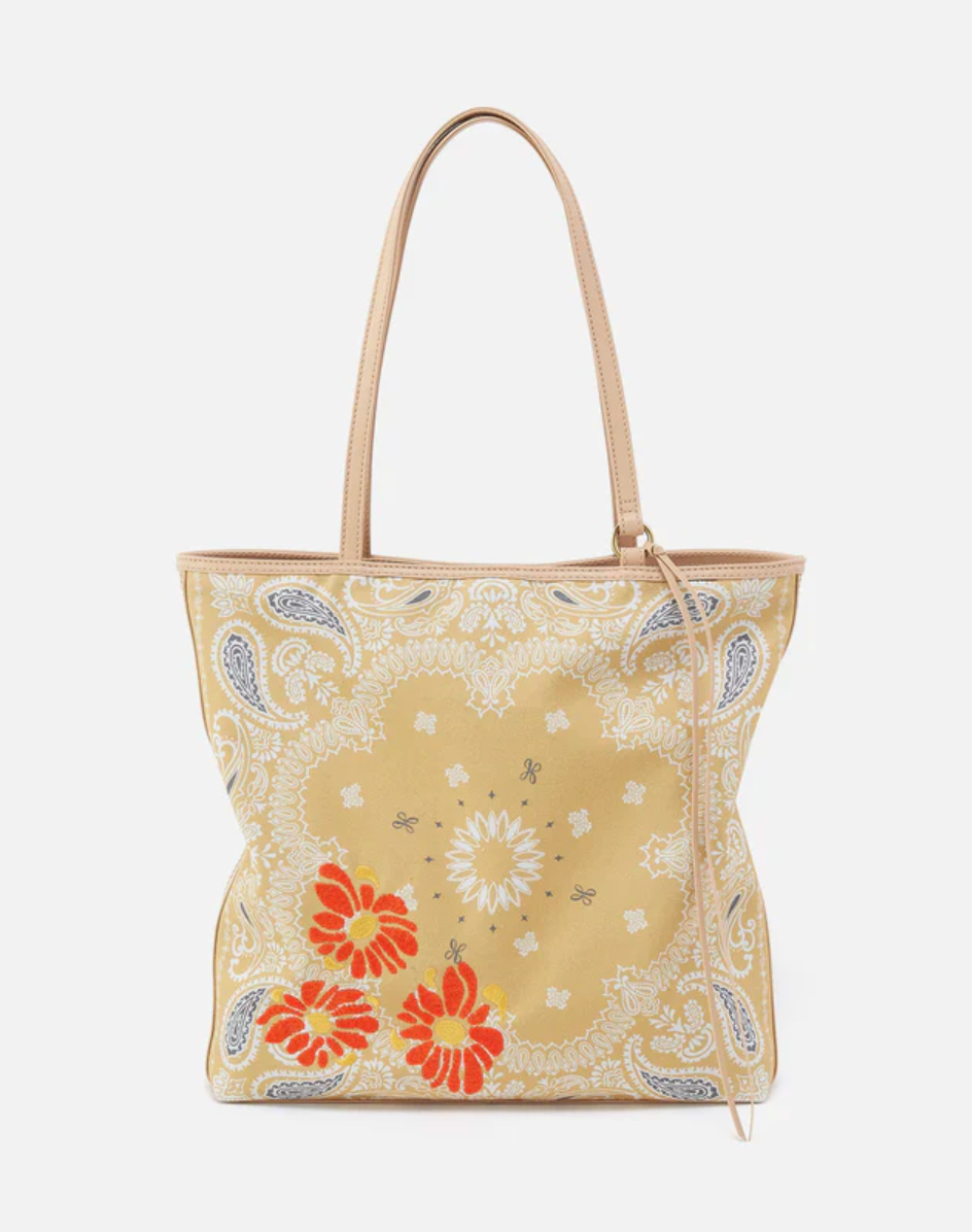 Dakota Print Tote in Canvas Sunset Bandana
