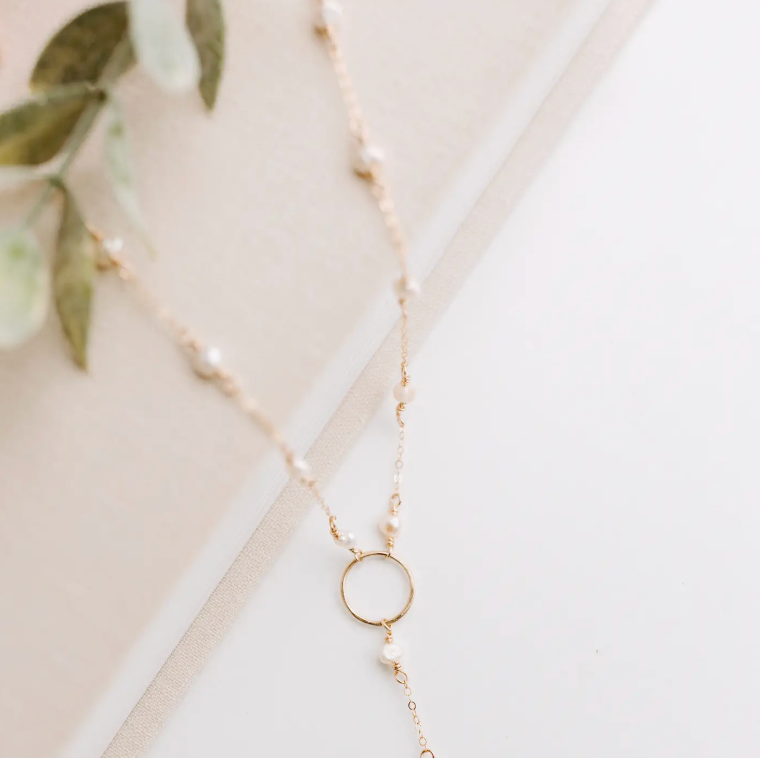 Dainty Gold Filled Pearl Necklace