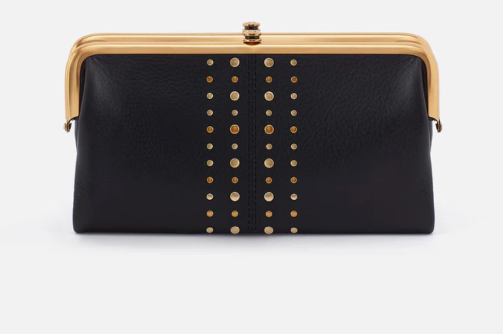 Lauren Clutch-Wallet Black with Studs