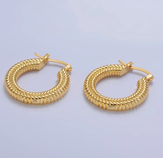 Braided Gold Hoops
