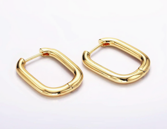 Locke Oblong Hoop Earrings