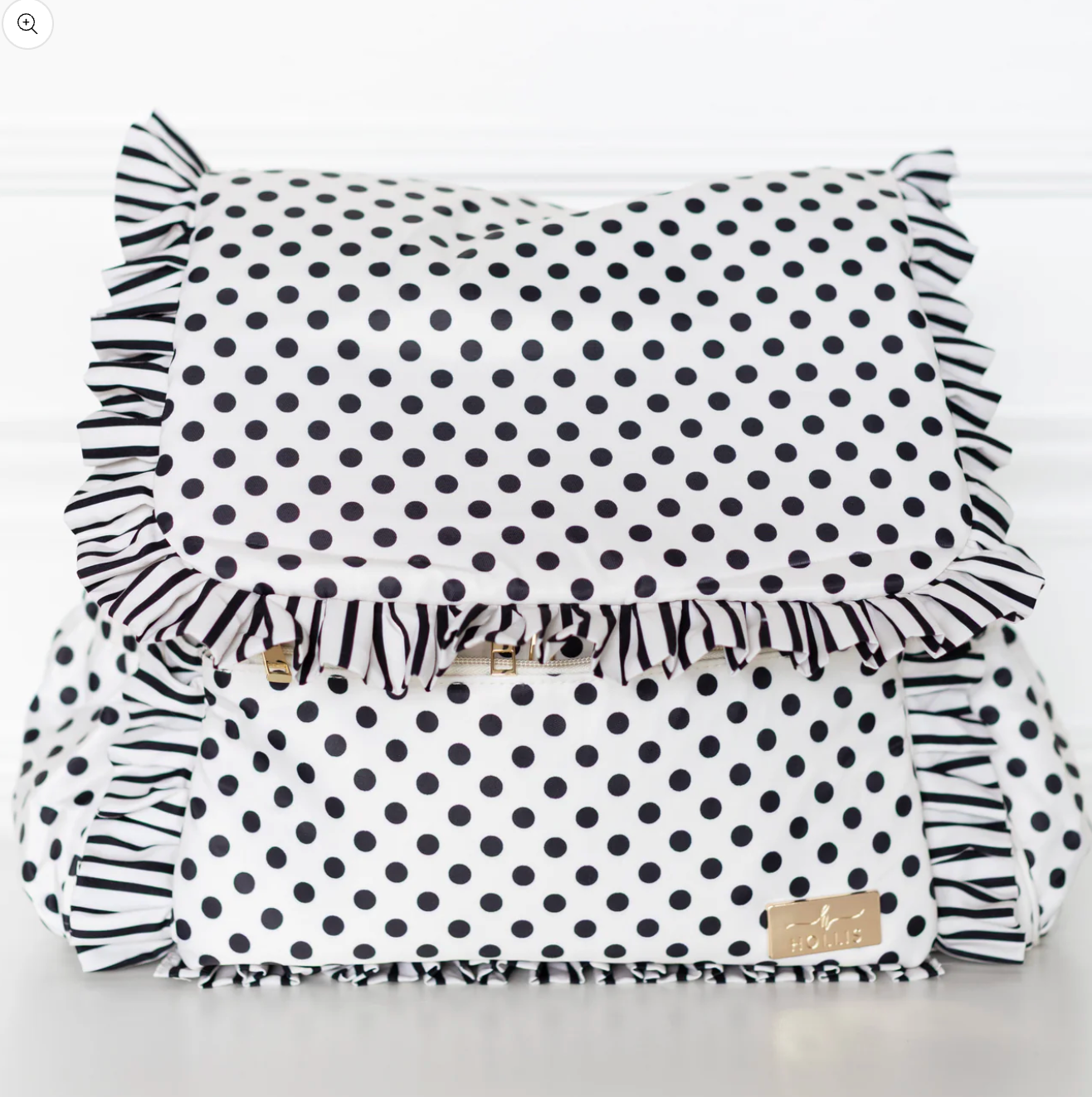 Ruffled Nylon Diaper Bag Polka