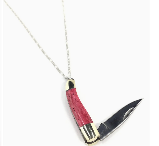 Cherry Pocketknife Necklace
