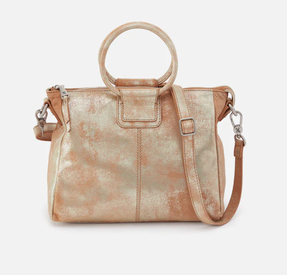 Sheila Medium Satchel in Saddle Stardust