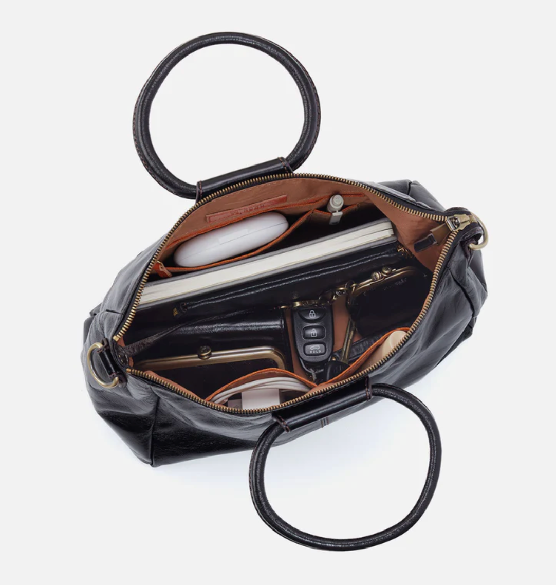 Sheila Medium Satchel in Saddle Stardust