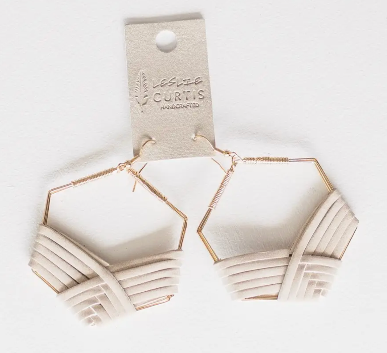 Kendra Braided Leather Earrings