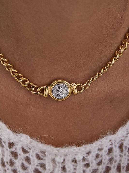 Parisse Coin Pendant Necklace