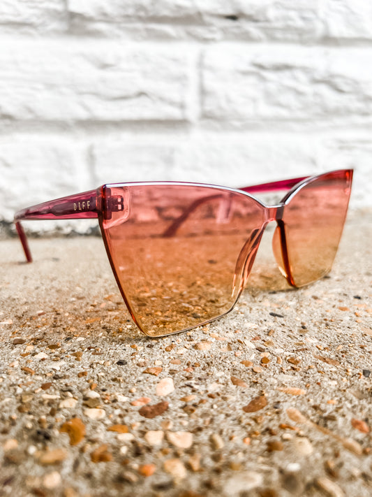 Goldie Macarena Pink Crystal Sunset Gradient Sunglasses