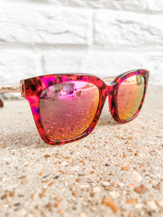 Bella Pink Rush Tortoise Sunglasses