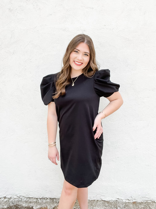 Black At It Again Mini Dress