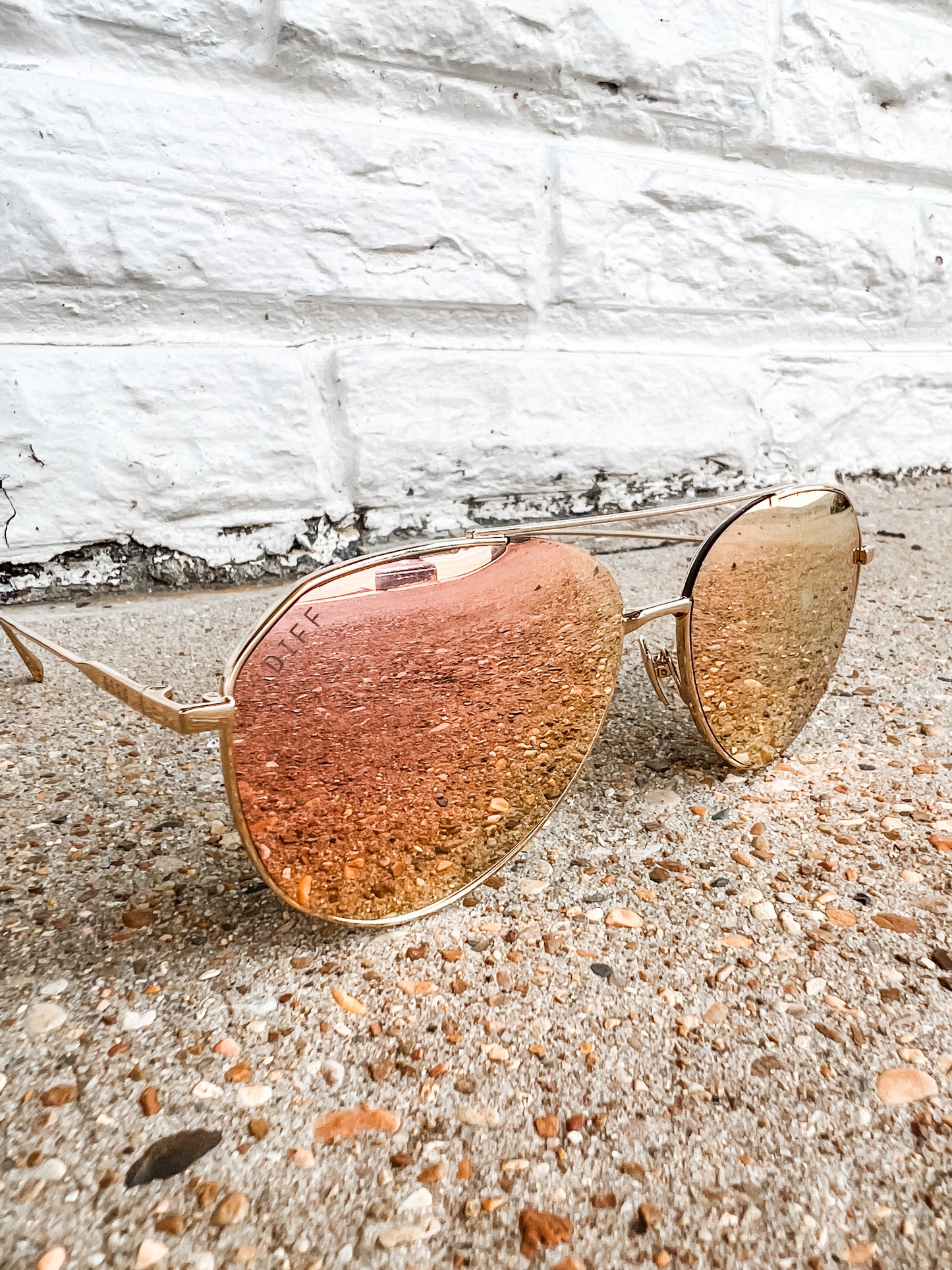 Dash Gold Peach Mirror Sunglasses