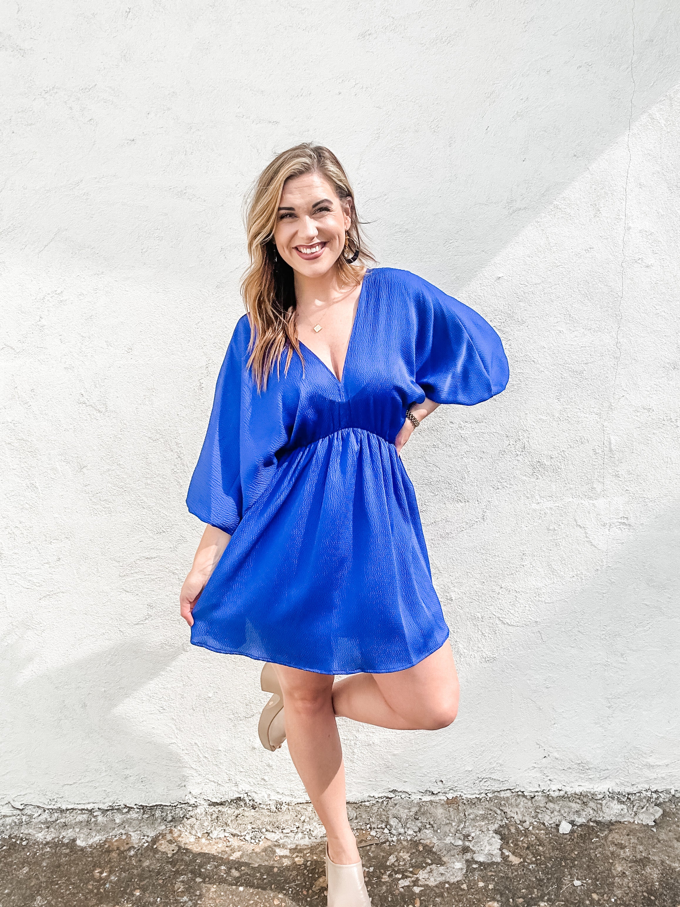 Royal blue boutique best sale dress