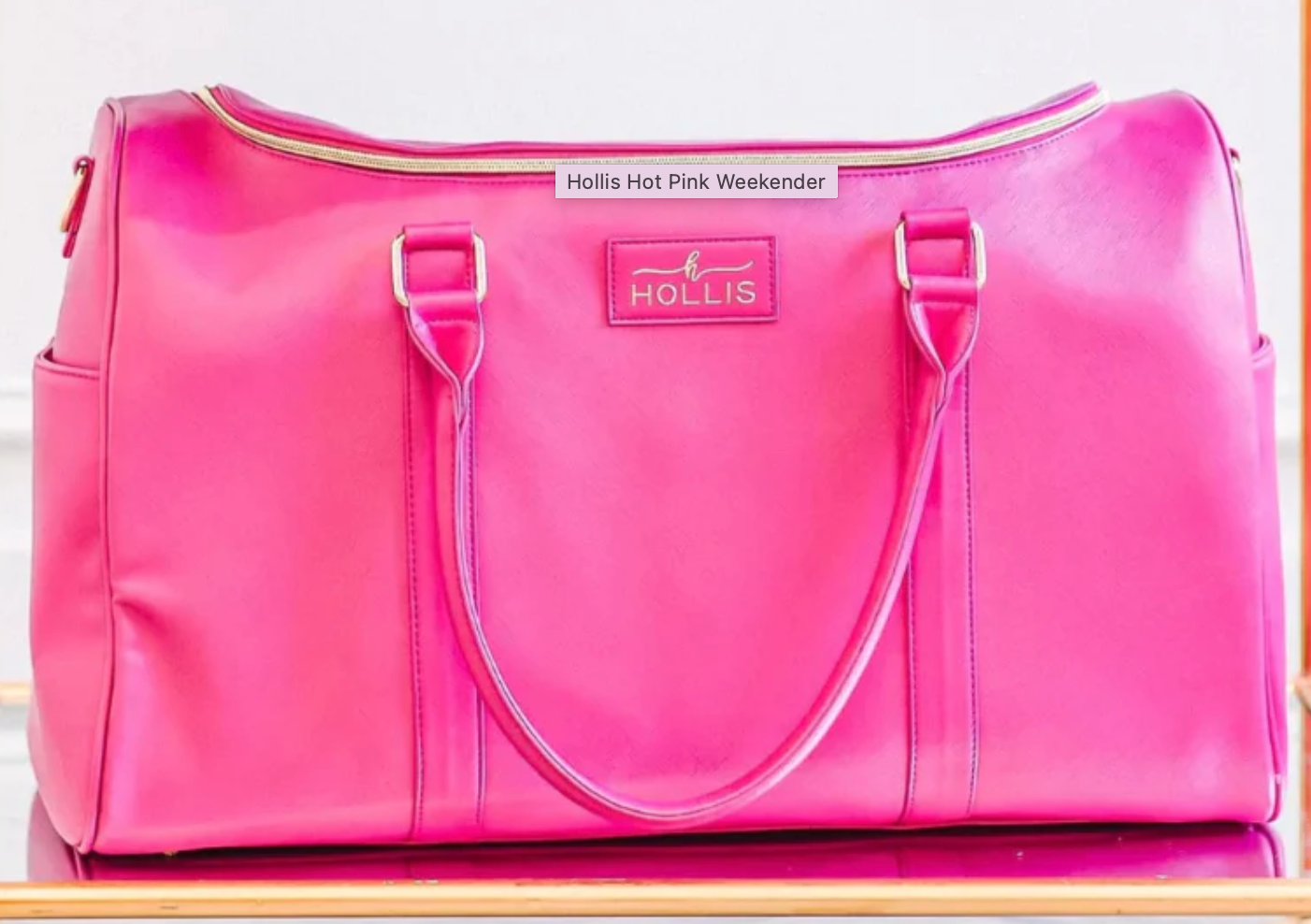 Lux Weekender Tote Hot Pink