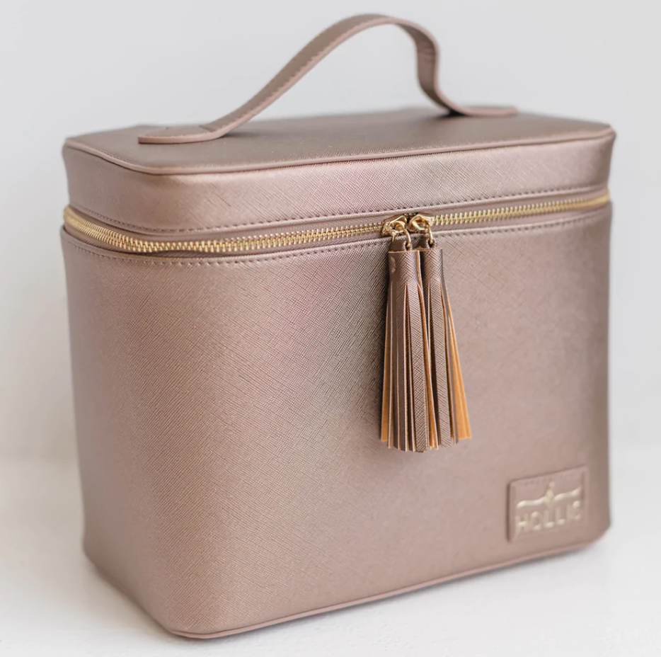 Lux Cosmetic Bag Metallic Mocha