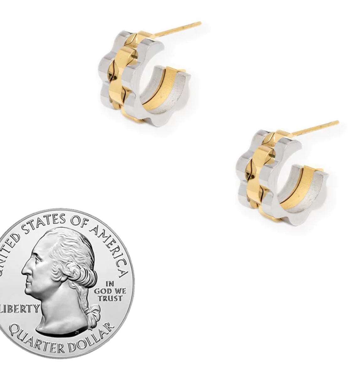 Rolly Two Tone Baby Hoops