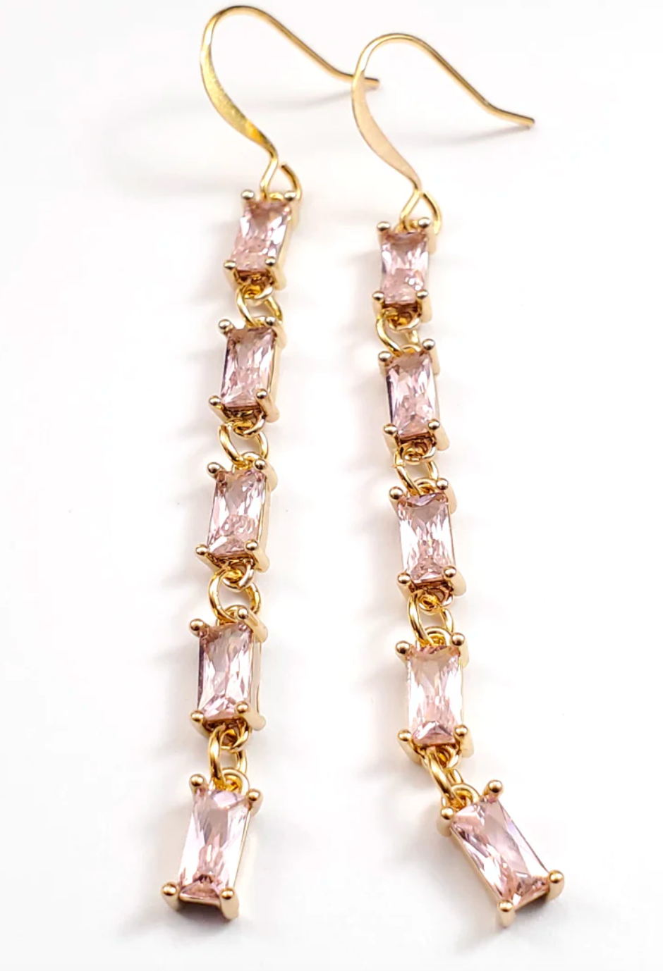 Babydoll Pink Crystal Earrings