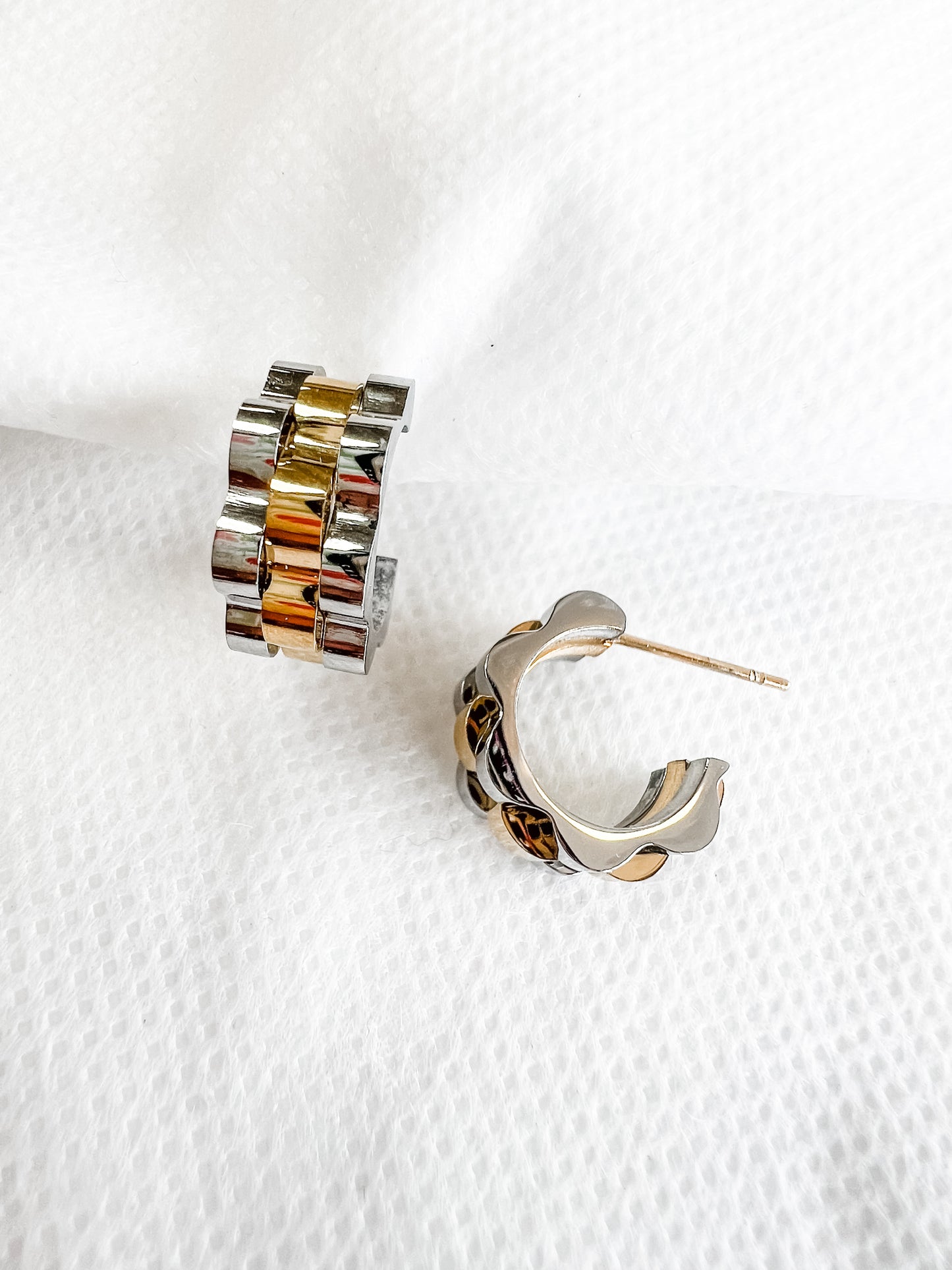 Rolly Two Tone Baby Hoops
