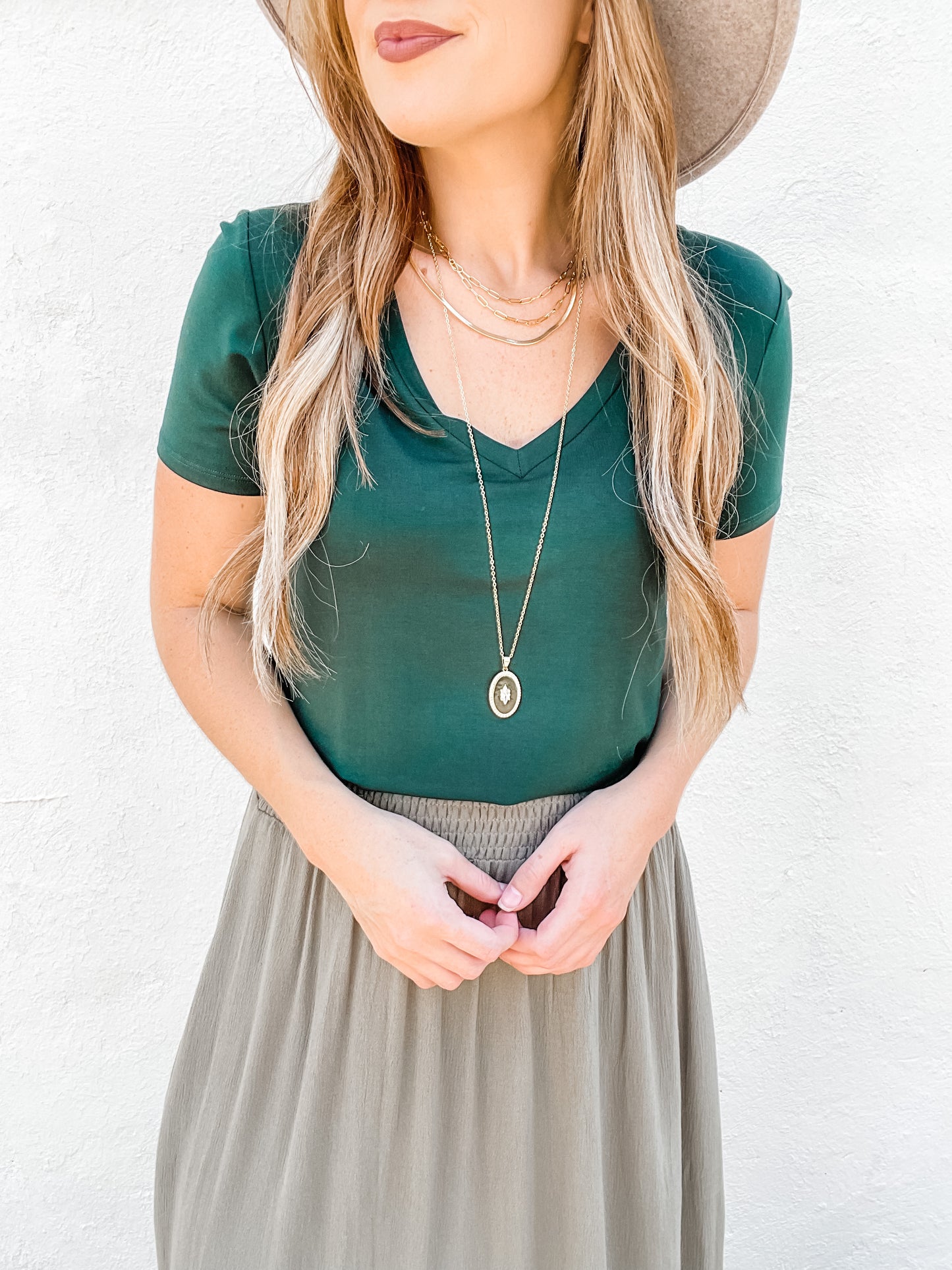 Day To Night Olive Skirt