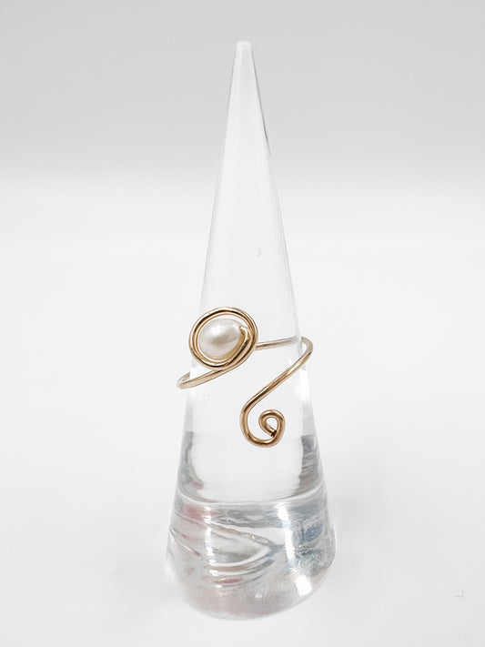 Pearl of My Heart Ring Gold
