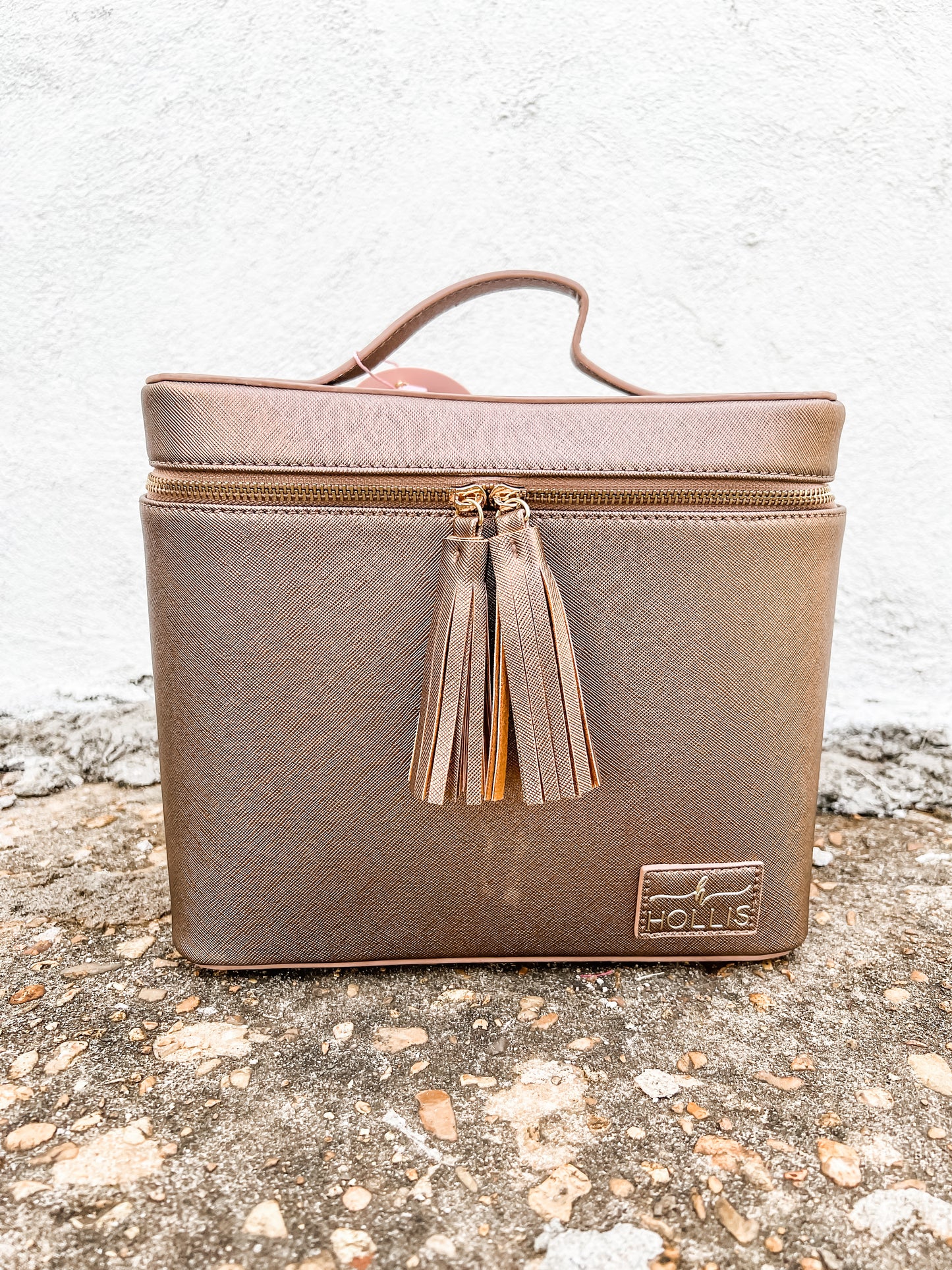 Lux Cosmetic Bag Metallic Mocha