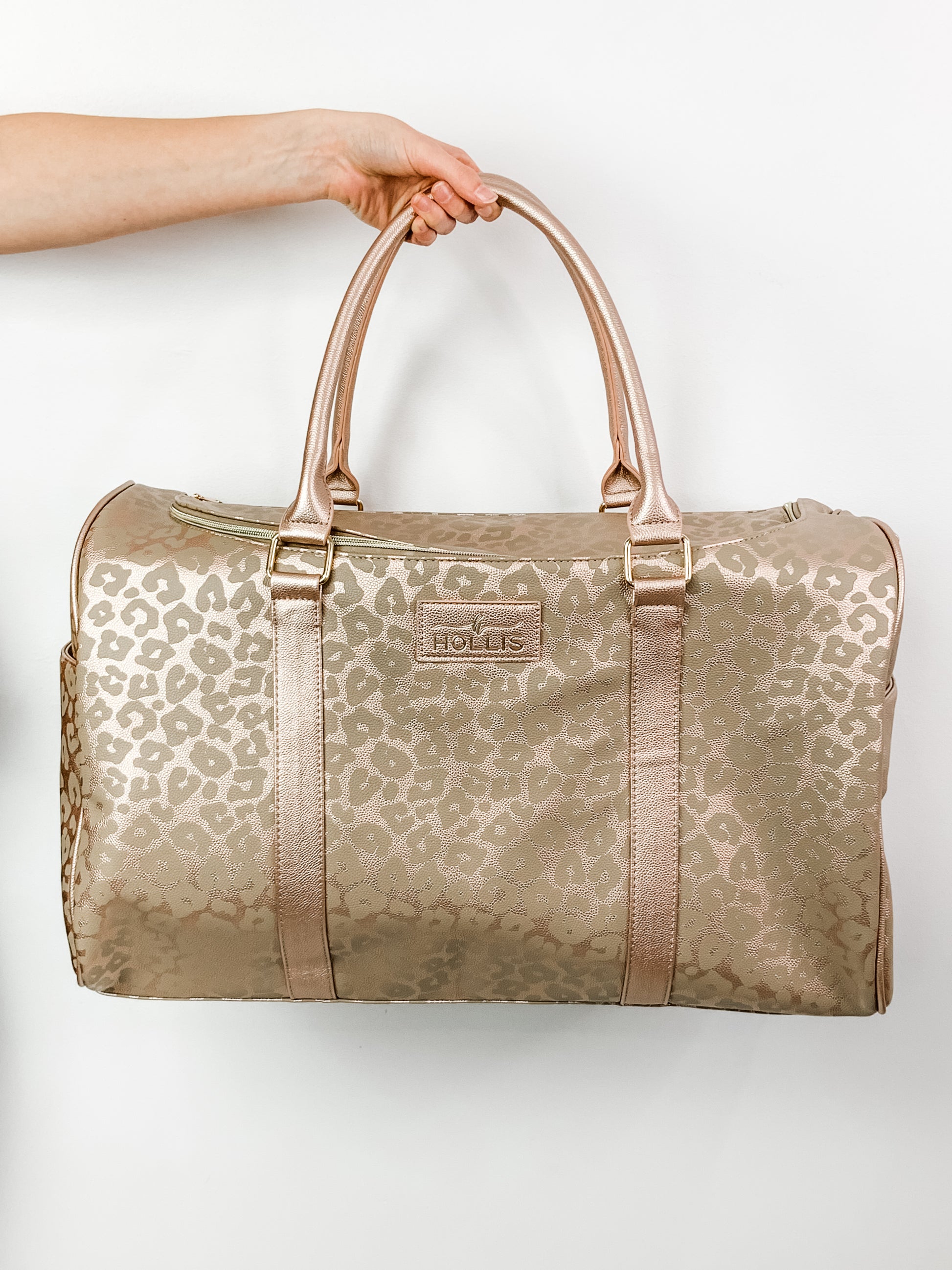 Hollis Leopard and Nude Weekender Bag