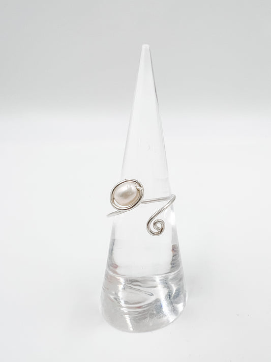 Pearl of My Heart Ring Silver