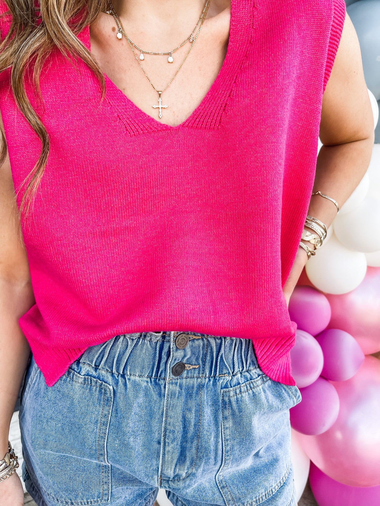 Perfectly Pink Sweater Vest