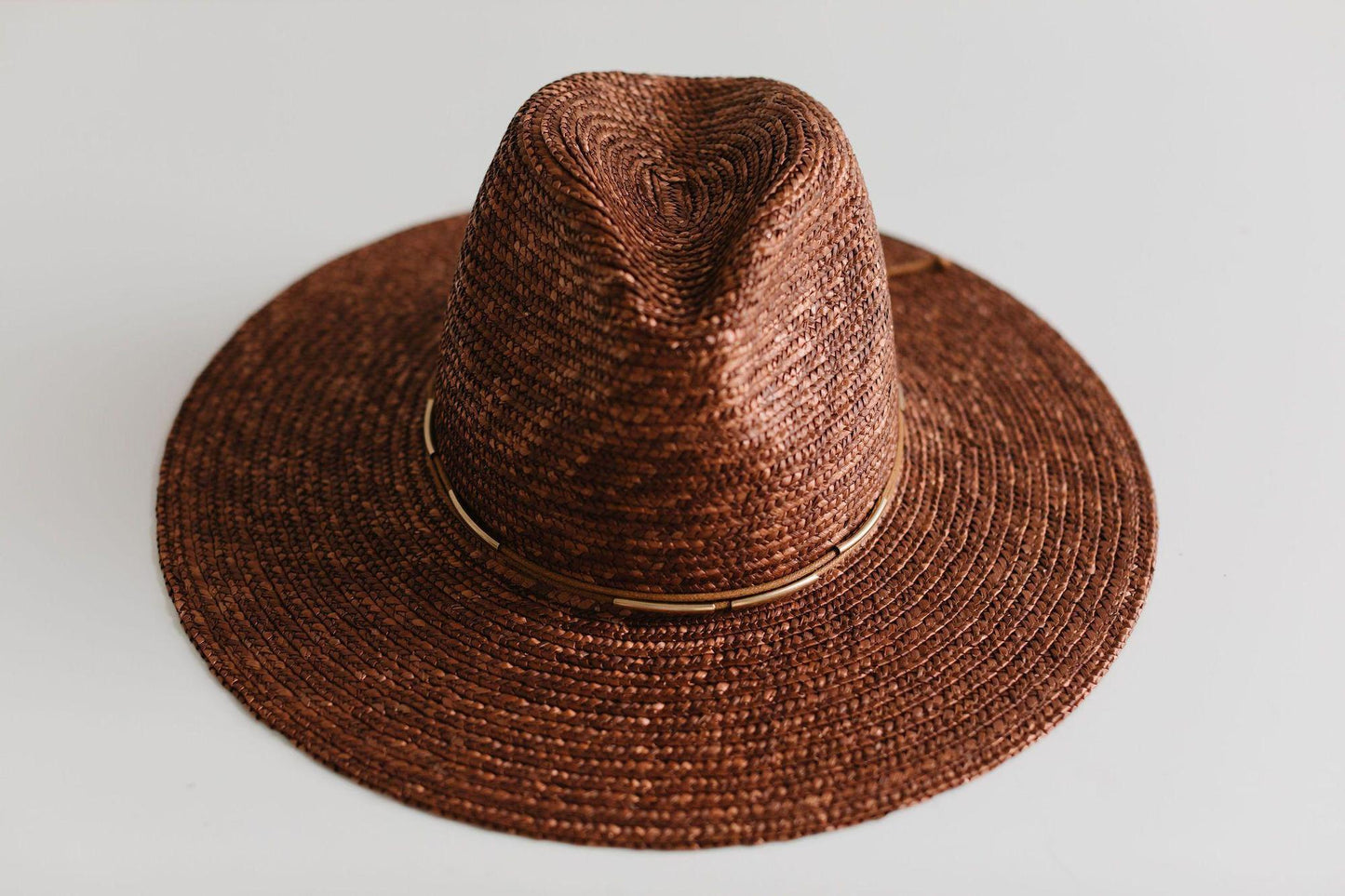 Isla Straw Fedora Brown